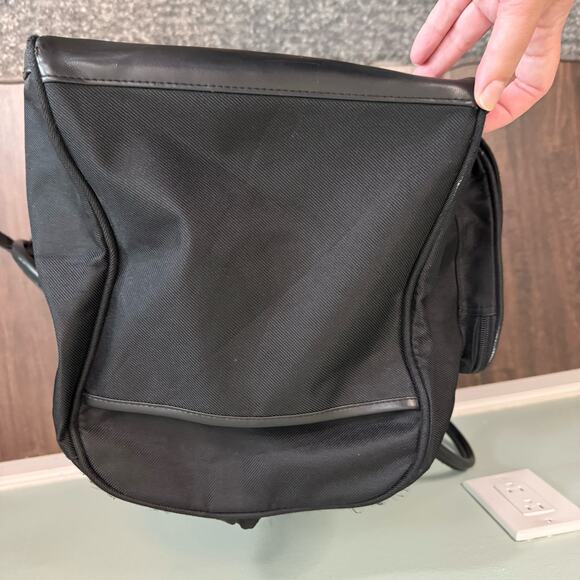 Chrome Azzaro Duffel Duffle Shoulder Hand Bag Travel Leather Gym Weekender Black - Picture 9 of 11